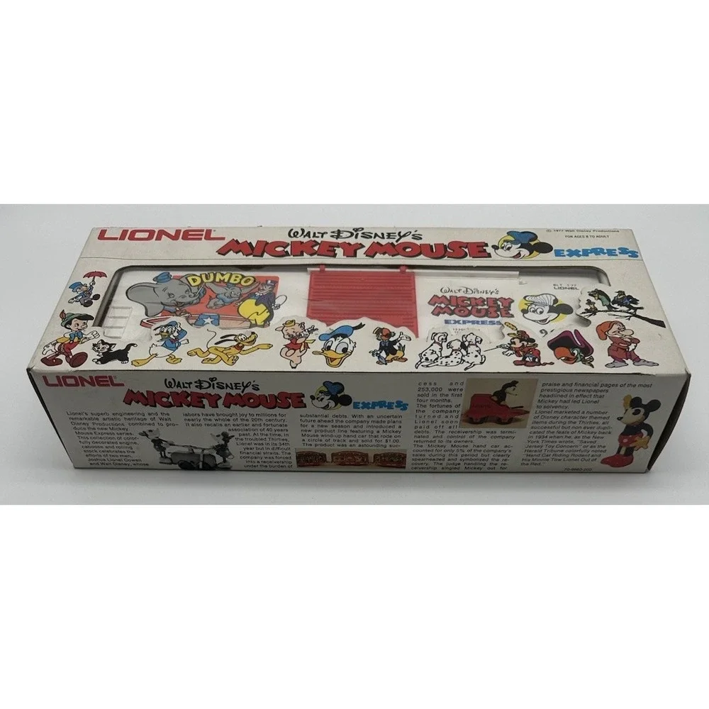 LIONEL 6-9663 DISNEY MICKEY MOUSE EXPRESS DUMBO HI-CUBE BOX CAR NEW O GAUGE
